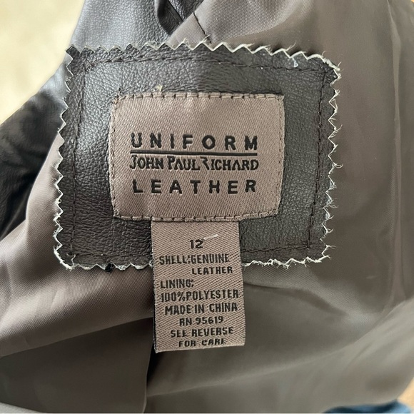 NWT Black Leather Trench Coat - Picture 11 of 16